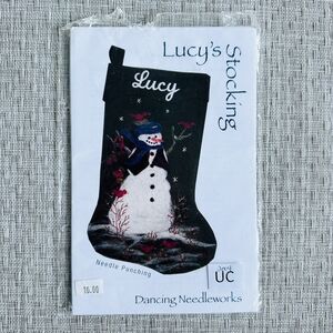 “LUCY'S STOCKING" NEEDLE PUNCHING PATTERN WOOL NEEDLE FELTING PATTERN